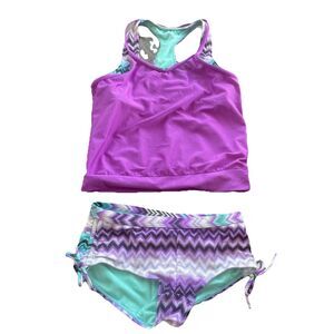 Girls Zeroxposure Tankini Swimsuit With Shorts Size 7